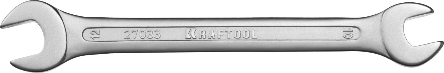 Рожковый гаечный ключ 10 х 12 мм, KRAFTOOL 27033-10-12 - фото