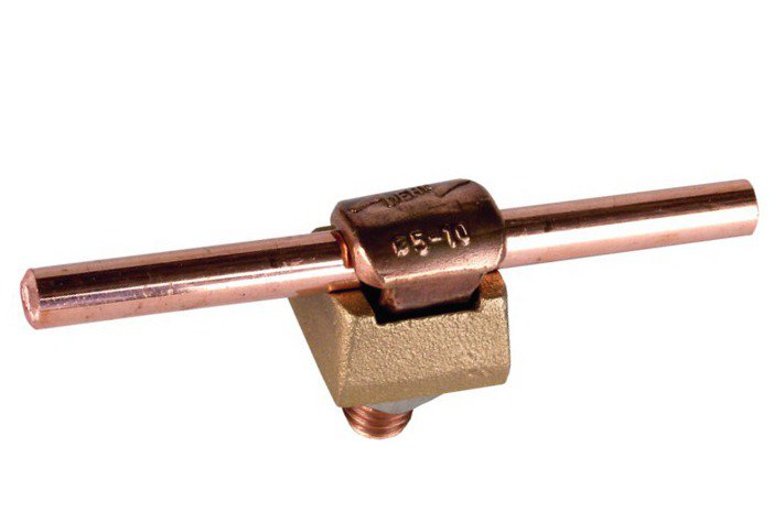 Параллельный соединитель для различных диаметров троса Rd=5-16 мм, медь/нержавеющая сталь - фото