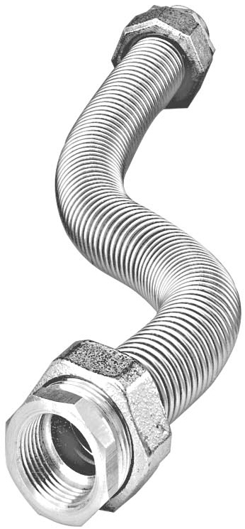 Нержавеющая гофрированная труба гайка-гайка D1/2, 0,3м - фото