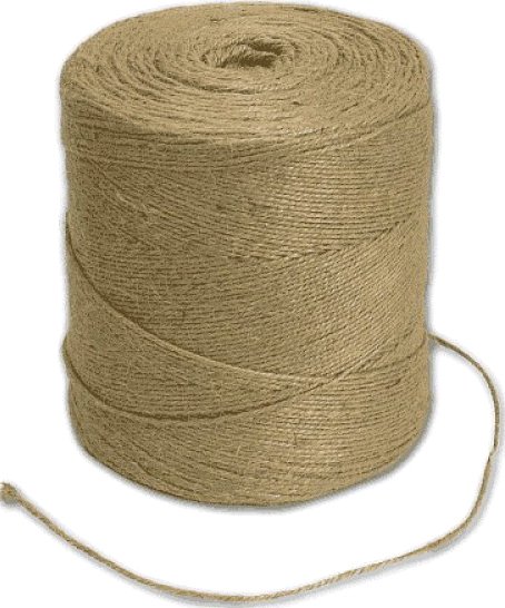 Шнур джутовый плетеный 6 мм (16-прядный) - фото