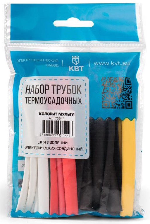 Набор цветных термоусаживаемых трубок с коэффициентом усадки 2:1 "Колорит", KBT - фото