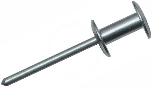 Заклепка вытяжная сталь/сталь с широким бортиком, 4,7х11,5 (двухсторонняя) - фото