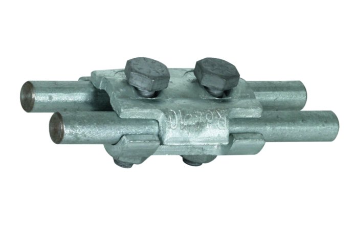 Параллельный соединитель для различных диаметров проводников Rd=4-10 мм, оцинкованная сталь - фото