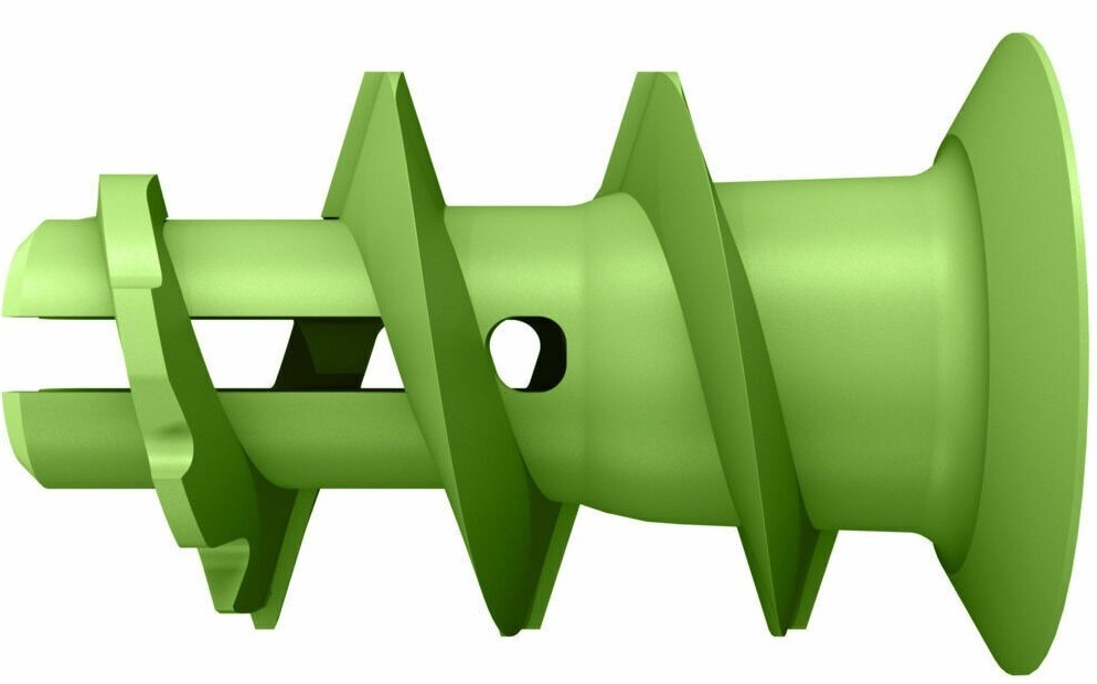 Дюбель для гипсокартона с Г-образным шурупом GK Green WH Fischer 532730, зелёный нейлон, 5 шт в блистере  - фото