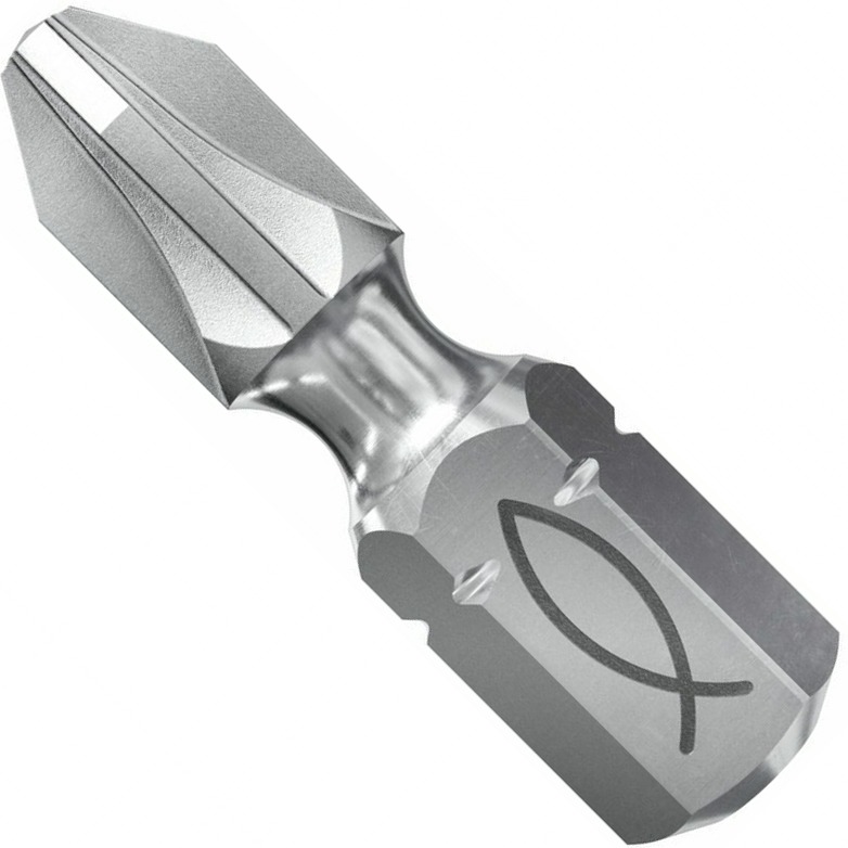 Бита-насадка со шлицем PZ2, 25 мм DiamantBit FDB Fischer 557867 (10 штук), хромованадиевая сталь - фото