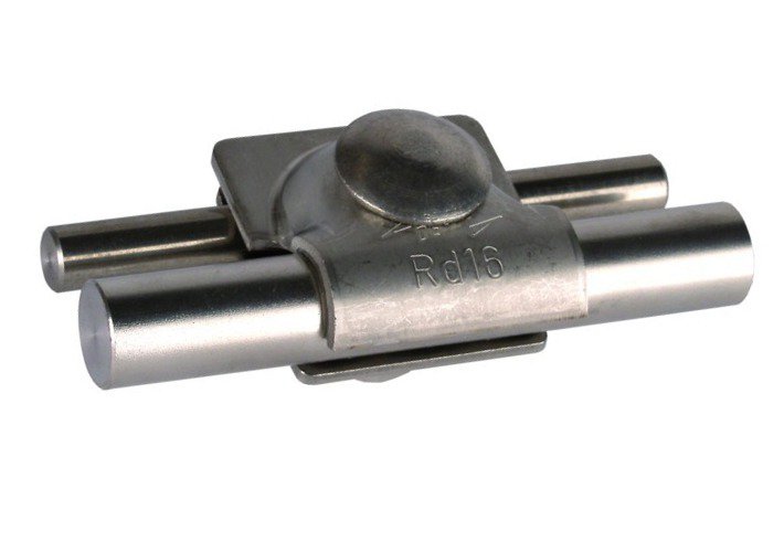 Параллельный соединитель для одинаковых проводников Rd=7-10 мм, нержавеющая сталь А4 - фото