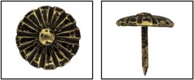 Декоративный гвоздь "Пальма", 14х14, Лаковая бронза, Dransfeld - фото