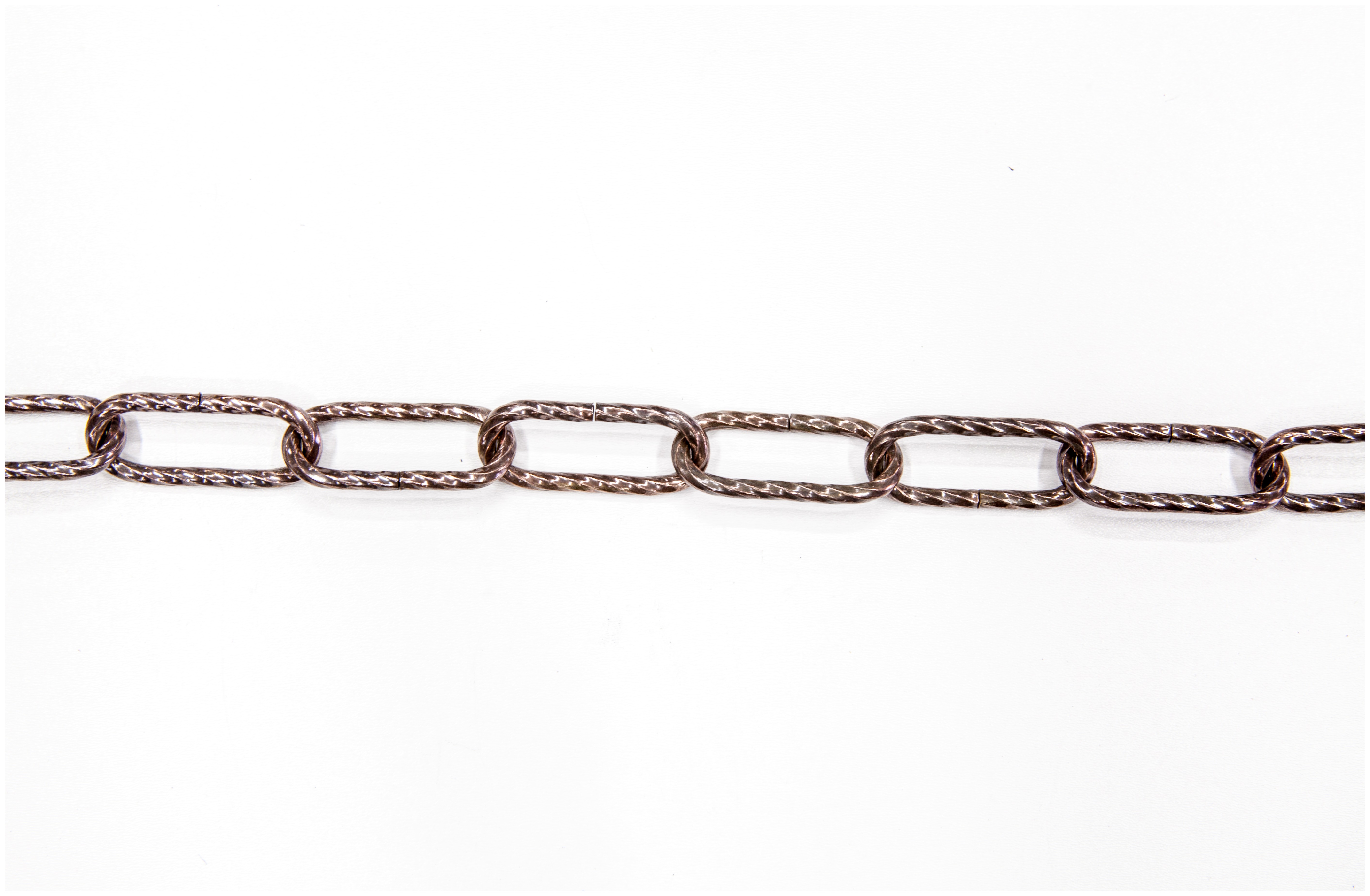 Цепь декоративная стальная "Квадратная витая" 3,5 мм Goralmet 111461, бронза - фото