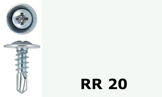 Саморез-клоп с буром 4,2х32 окрашенный, RR 20 (белый) - фото