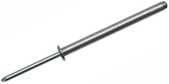 Заклепка вытяжная алюминий/сталь со стандартным бортиком, удлиненная 4х35 - фото