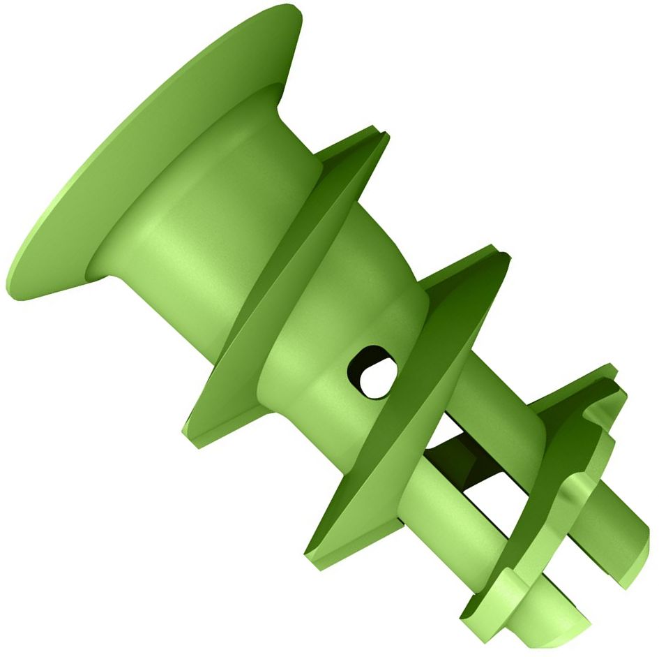Дюбель для гипсокартона 22 мм GK Green Fischer 532728, зелёный нейлон, 10 шт в блистере - фото