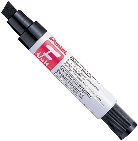 Перманентный маркер 10,2/13,5 мм Pentel Jumbo Felt Pen M180-A, черный - фото