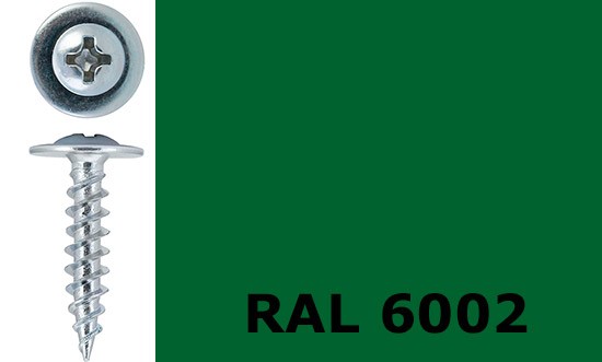 Саморез-клоп острый 4,2х16 окрашенный, RAL 6002 (лиственно-зелёный) - фото