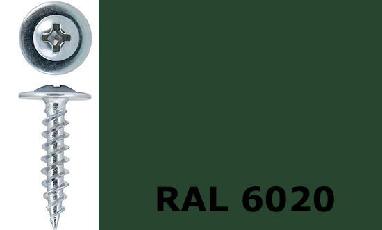 Саморез-клоп острый 4,2х38 окрашенный, RAL 6020 (хромовый зелёный) - фото