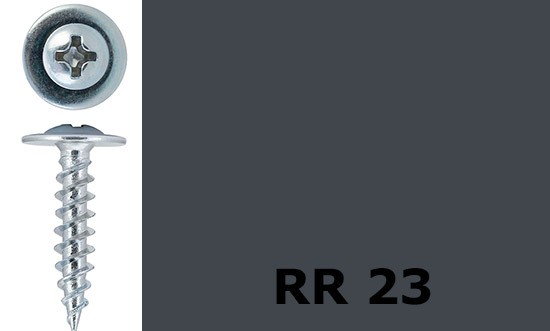 Саморез-клоп острый 4,2х38 окрашенный, RR 23 (серый) - фото