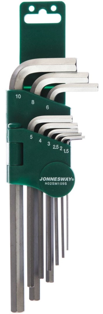 Комплект шестигранных ключей (1,5-10 мм) LONG Jonnesway H02SM109S, 9 штук - фото