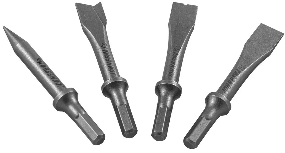 Комплект коротких зубил для пневматического молотка Jonnesway JAZ-3944H, 4 штуки - фото