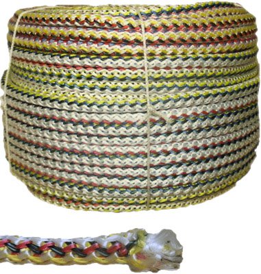 Шнур полипропиленовый вязаный 18 мм (цветной) - фото