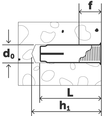 анкер с бортиком SORMAT LAL+ - чертеж, схема
