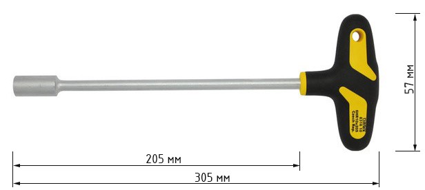 Отвертка с Т-образной ручкой (внутренний шестигранник) HEX SWM12х205 мм NAREX S Line T Profi 83161