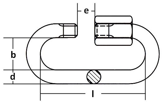 Схема карабина винтового оцинкованного