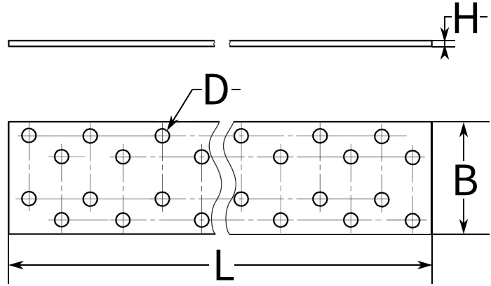 Соединительная пластина СПК PS - схема