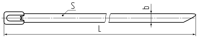 Стяжки стальные крепежные Fortisflex СКС-304, нержавеющая сталь AISI-304 (А2) схема