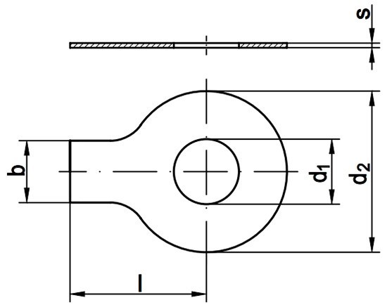 Шайба стопорная с одной лапкой DIN 93 - схема
