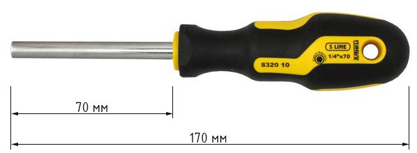 Отвертка магнитная для бит 70 мм NAREX S Line Profi 832010