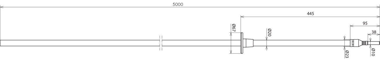 Токоотвод CUI, D=20 мм, L=5000 мм арт. 830 218