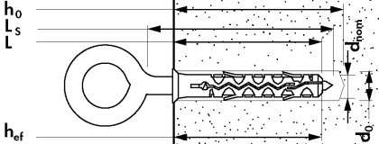 Дюбель каркасный Mungo MGD - схема, чертеж