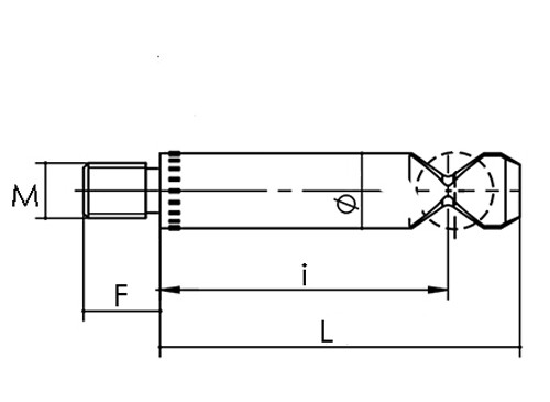 Шток односторонний стяжки конической ВО48 с метрической резьбой
