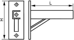 Кронштейн П-образный - схема, чертеж