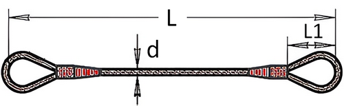 Строп канатный петлевой грузоподъемный СКП (УСК1) - схема
