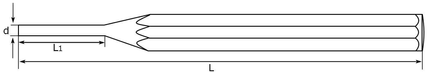 Схема размеров выколоток