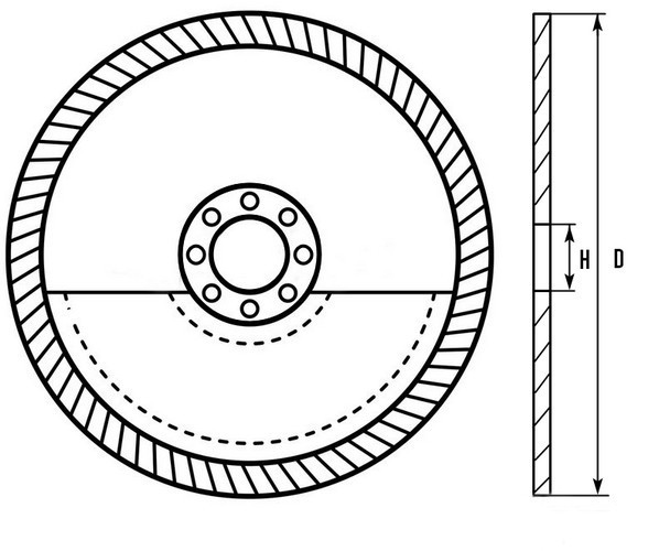 алмазный диск по керамограниту схема