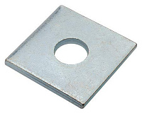 Шайба квадратная 40х40х4 мм с отверстием под М12, оцинкованная сталь