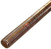 Шпилька резьбовая (штанга) M10х1000 DIN 975, бронза (Silicon bronze)