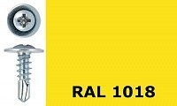Саморез-клоп с буром 4,2х25 окрашенный, RAL 1018 (цинково-жёлтый)