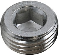 Пробка (заглушка) с дюймовой резьбой R1 1/4" DIN 906, нержавеющая сталь А4