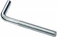 Винт с L-образным крюком (костыль) и метрической резьбой 88138, оцинкованная сталь