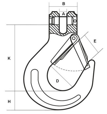 схема крюка такелажного skhl
