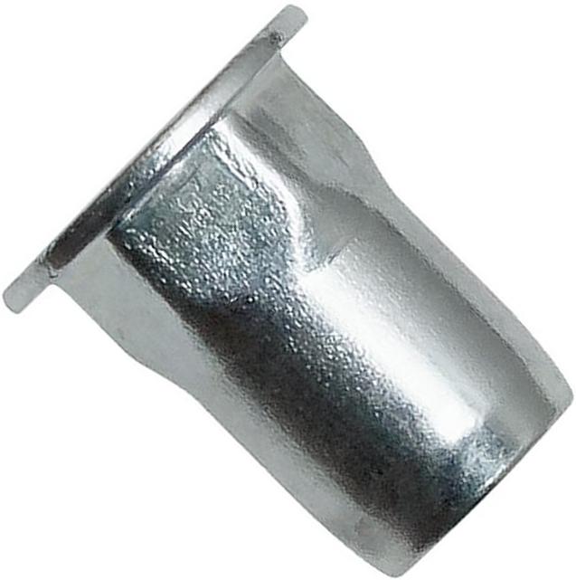 Резьбовая заклепка М5 с тонким бортиком, шестигранная 1/2, оцинкованная сталь - фото