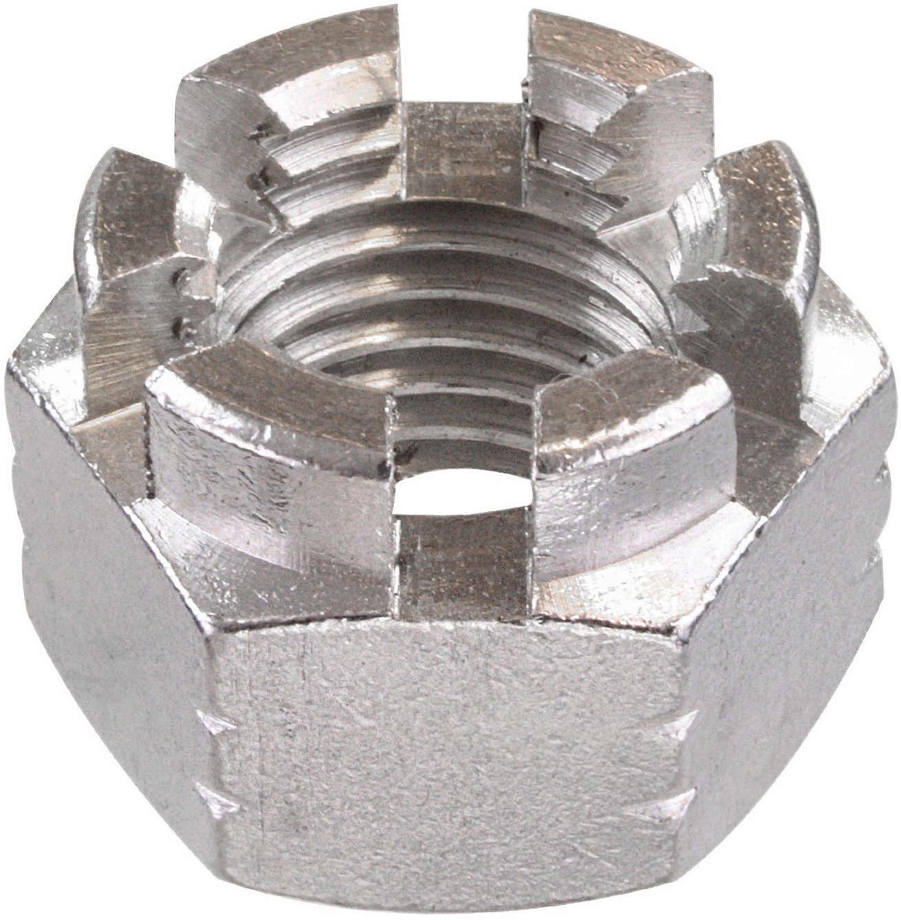 Гайка корончатая (прорезная) DIN 935, нержавеющая сталь А4 - фото