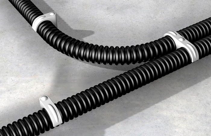 Скоба двухсторонняя для труб и кабелей Fischer SF plus ZS, нейлон - фото