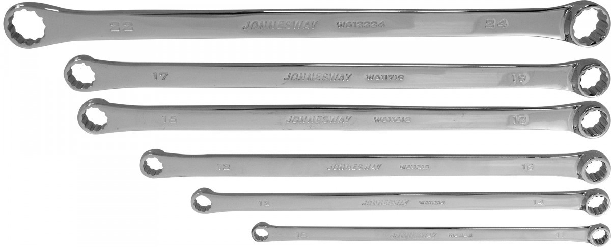 Набор гаечных накидных удлиненных ключей (10-24 мм) Jonnesway W61106S, 6 штук в сумке - фото