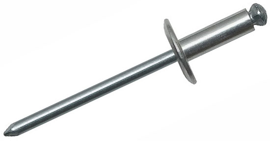 Заклепка вытяжная алюминий/сталь с широким бортиком, лепестковая 4,8х35 - фото
