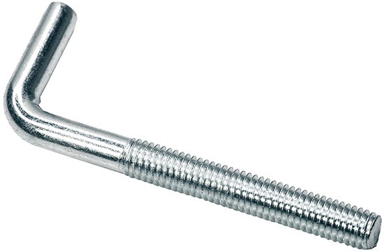 Винт М5х50 с L-образным крюком (костыль) 88138, оцинкованная сталь - фото