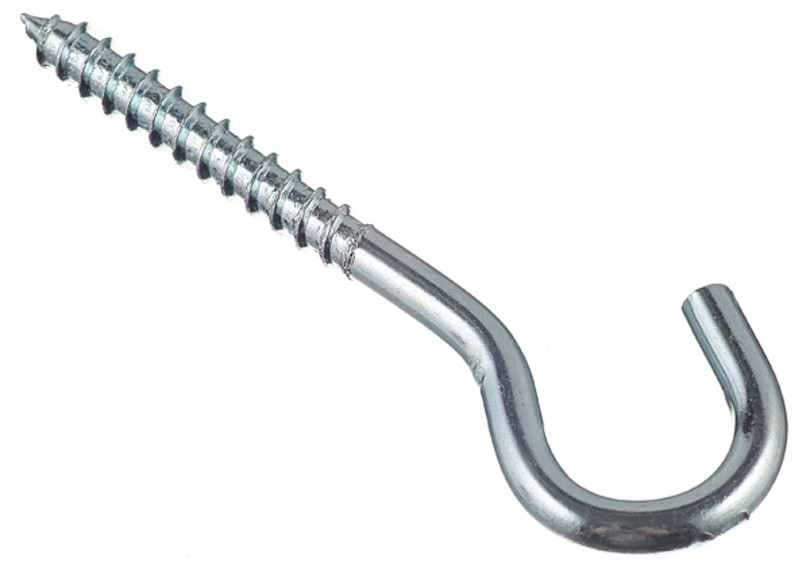 Шуруп-полукольцо (крючок), оцинкованная сталь - фото