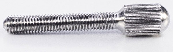 Винт-ручка с накаткой и цилиндрической головкой U05, нержавеющая сталь А2 - фото